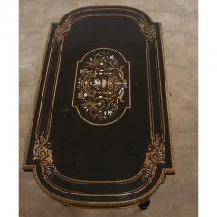 French Louis XVI Style Inlay Ebonized Game Table - 3180691