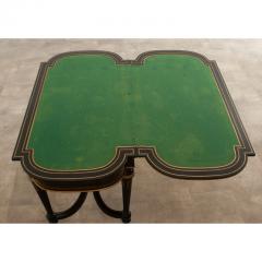 French Louis XVI Style Inlay Ebonized Game Table - 3180734