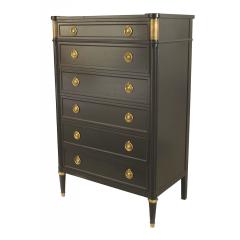 French Louis XVI Style Jansen Ebonized Chest - 4646490