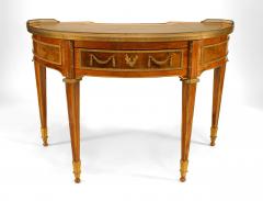 French Louis XVI Style Kingwood Demilune Desk - 4628530