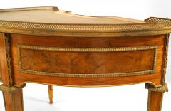 French Louis XVI Style Kingwood Demilune Desk - 4628532