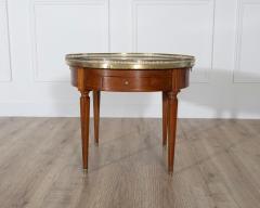 French Louis XVI Style Mahogany Bouillotte Table with Marble Top Early 20th Cen - 4313744