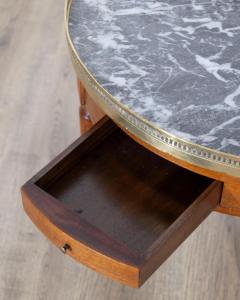 French Louis XVI Style Mahogany Bouillotte Table with Marble Top Early 20th Cen - 4313748