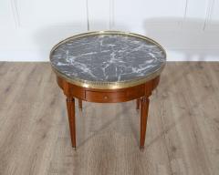 French Louis XVI Style Mahogany Bouillotte Table with Marble Top Early 20th Cen - 4313765