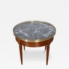 French Louis XVI Style Mahogany Bouillotte Table with Marble Top Early 20th Cen - 4319464