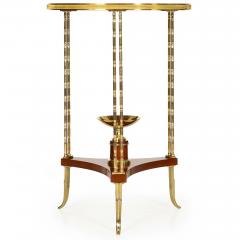 French Louis XVI Style Mahogany Bronze Gueridon Side Table - 4502433