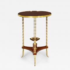 French Louis XVI Style Mahogany Bronze Gueridon Side Table - 4504300