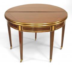 French Louis XVI Style Mahogany Flip Top Console Table - 1428144
