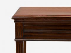 French Louis XVI Style Mahogany Green Felt Game Table France 20th c  - 4088807