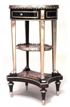 French Louis XVI Style Mahogany Three Tier Table - 1437669