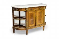 French Louis XVI Style Mahogany and Brass Server Cabinet - 4635276