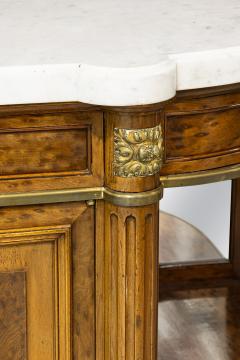 French Louis XVI Style Mahogany and Brass Server Cabinet - 4635280