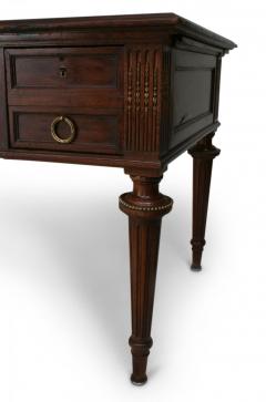 French Louis XVI Style Mahogany and Leather Top Desk - 4635777