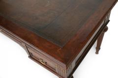 French Louis XVI Style Mahogany and Leather Top Desk - 4635781