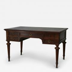 French Louis XVI Style Mahogany and Leather Top Desk - 4689861