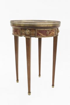 French Louis XVI Style Mahogany and Marble End Table - 4629212