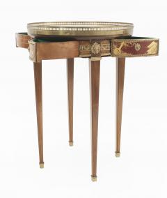 French Louis XVI Style Mahogany and Marble End Table - 4629213