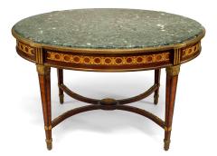 French Louis XVI Style Marble Top Center Table - 1424422