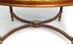 French Louis XVI Style Marble Top Center Table - 1424425