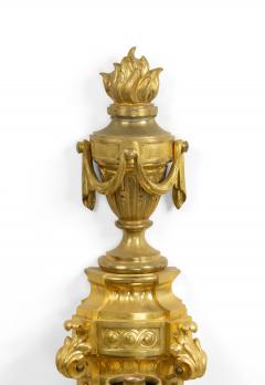 French Louis XVI Style Monumental Bronze Dore Wall Sconces - 1399010