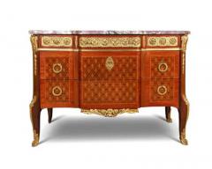 French Louis XVI Style Ormolu Mounted Marquetry and Parquetry Commode - 4120330