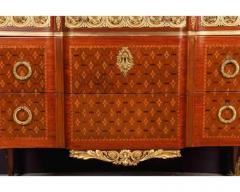 French Louis XVI Style Ormolu Mounted Marquetry and Parquetry Commode - 4120334