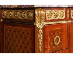 French Louis XVI Style Ormolu Mounted Marquetry and Parquetry Commode - 4120349