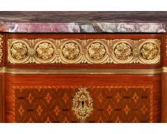 French Louis XVI Style Ormolu Mounted Marquetry and Parquetry Commode - 4120354