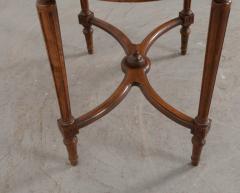 French Louis XVI Style Oval Marble Top Oak Center Table - 1306008