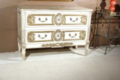 French Louis XVI Style Painted Commode Stamped Jansen - 2948773