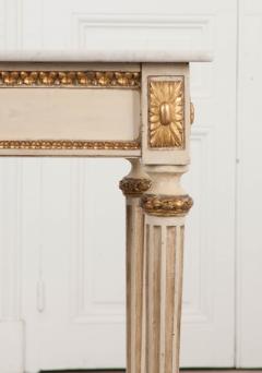 French Louis XVI Style Painted Console Table - 1085125