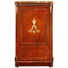 French Louis XVI Style Parquetry Bronze Antique Armoire Wardrobe ca 1880 - 4501581