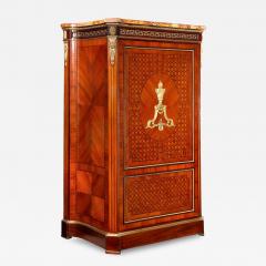 French Louis XVI Style Parquetry Bronze Antique Armoire Wardrobe ca 1880 - 4504242
