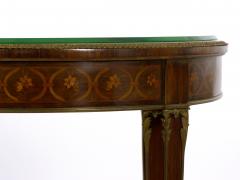 French Louis XVI Style Parquetry Inlaid Bronze Round Accent Table c 1890 - 1099886