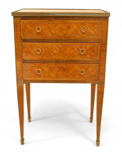 French Louis XVI Style Parquetry Inlaid Small Commode - 742706