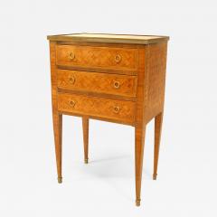 French Louis XVI Style Parquetry Inlaid Small Commode - 743057