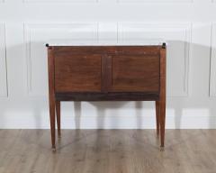 French Louis XVI Style Sauteuse Chest of Drawers in Walnut with Marble Top - 4298932