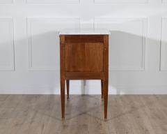 French Louis XVI Style Sauteuse Chest of Drawers in Walnut with Marble Top - 4298935