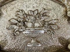French Louis XVI Style Silver Trumeau Wall or Mantel Mirror - 2866314