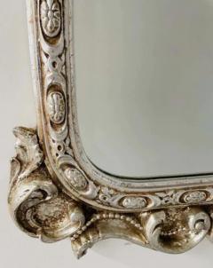French Louis XVI Style Silver Trumeau Wall or Mantel Mirror - 2866423