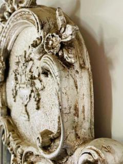 French Louis XVI Style Silver Trumeau Wall or Mantel Mirror - 2866508