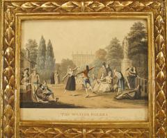 French Louis XVI Style Wall Mirror with Engraved Scene - 1399552