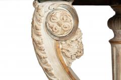 French Louis XVI Style White Painted Parcel Gilt Violet Marble Console Tabl - 4500610