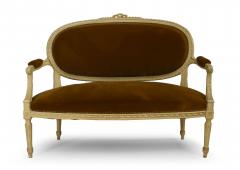 French Louis XVI Velvet Loveseat - 1404647