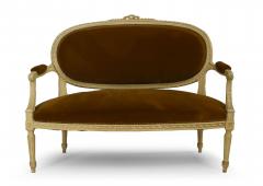 French Louis XVI Velvet Loveseat - 4652955