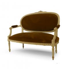French Louis XVI Velvet Loveseat - 4700885