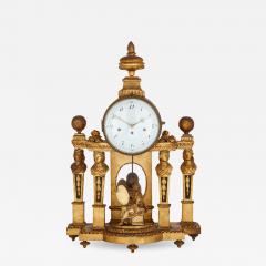 French Louis XVI style carved giltwood mantel clock - 2482754