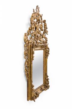 French Louis Xv Filigree Carved Giltwood Wall Mirror - 3172626