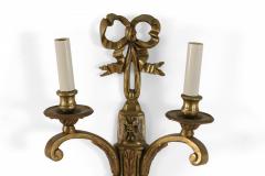 French Louis Xv Style Bow Knot Brass Wall Sconce - 3173074
