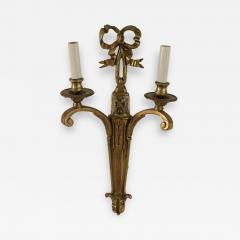 French Louis Xv Style Bow Knot Brass Wall Sconce - 3179508